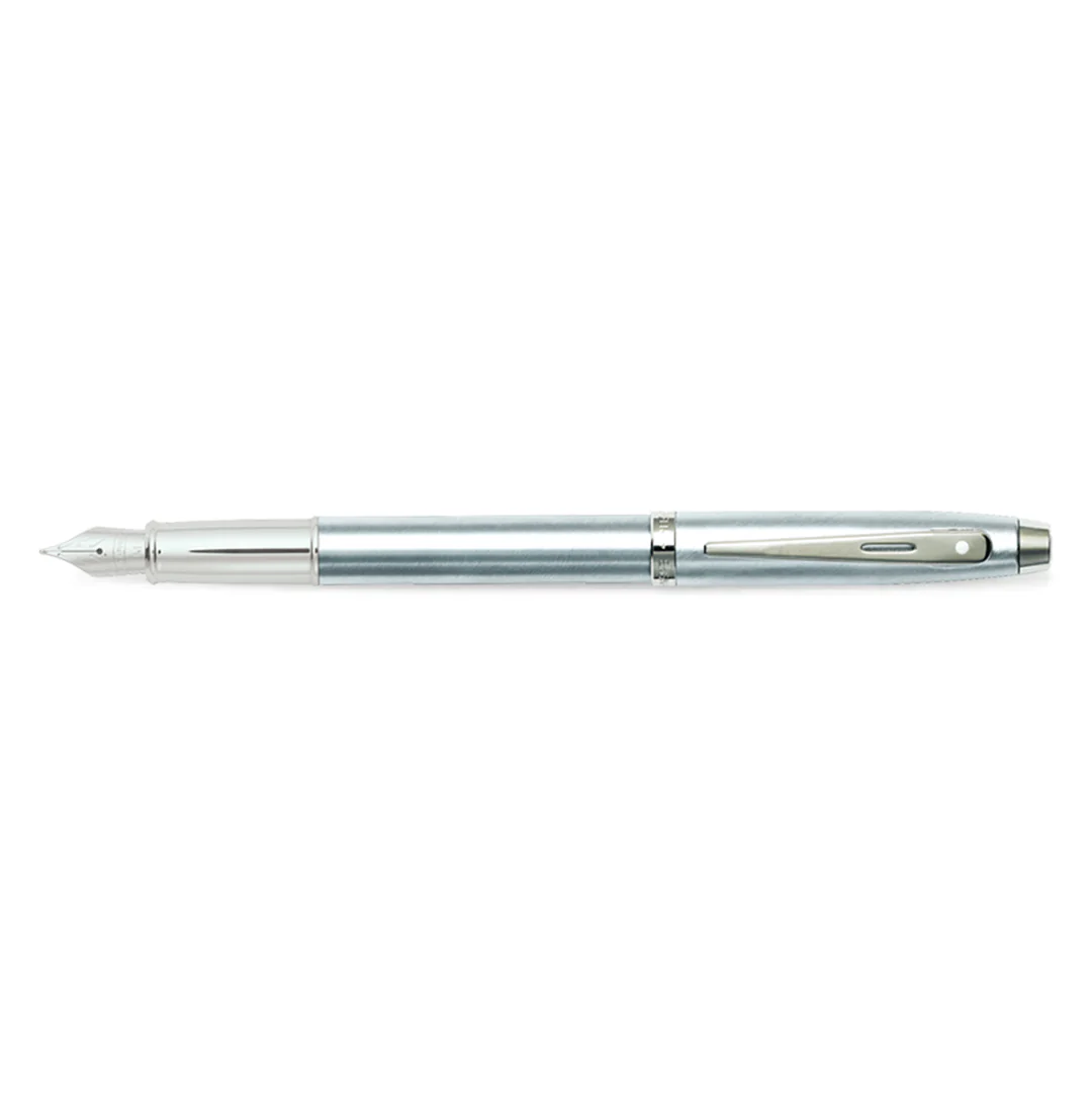 Sheaffer® 100 Brushed Chrome Fountain Pen With Chrome Trims - Image 3