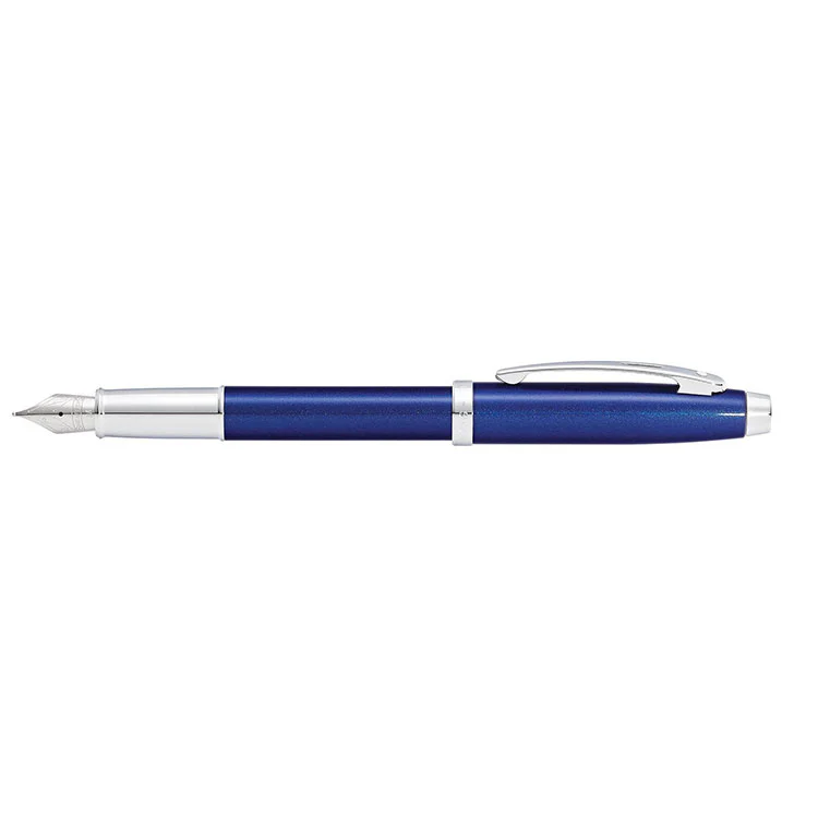 Sheaffer® 100 Glossy Blue with Chrome Trims Fountain Pen - Image 3