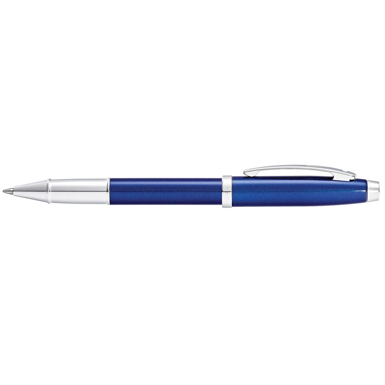 Sheaffer® 100 Glossy Blue with Chrome Trims Rollerball Pen - Image 3