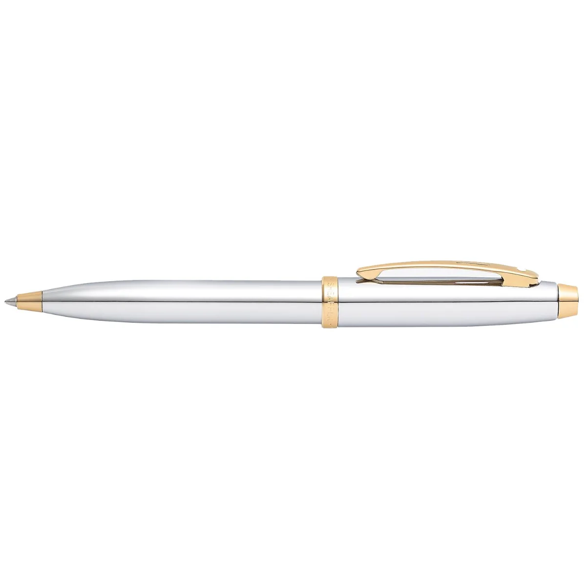 Sheaffer® 100 Chrome with Gold Trims Ballpoint Pen - Image 3