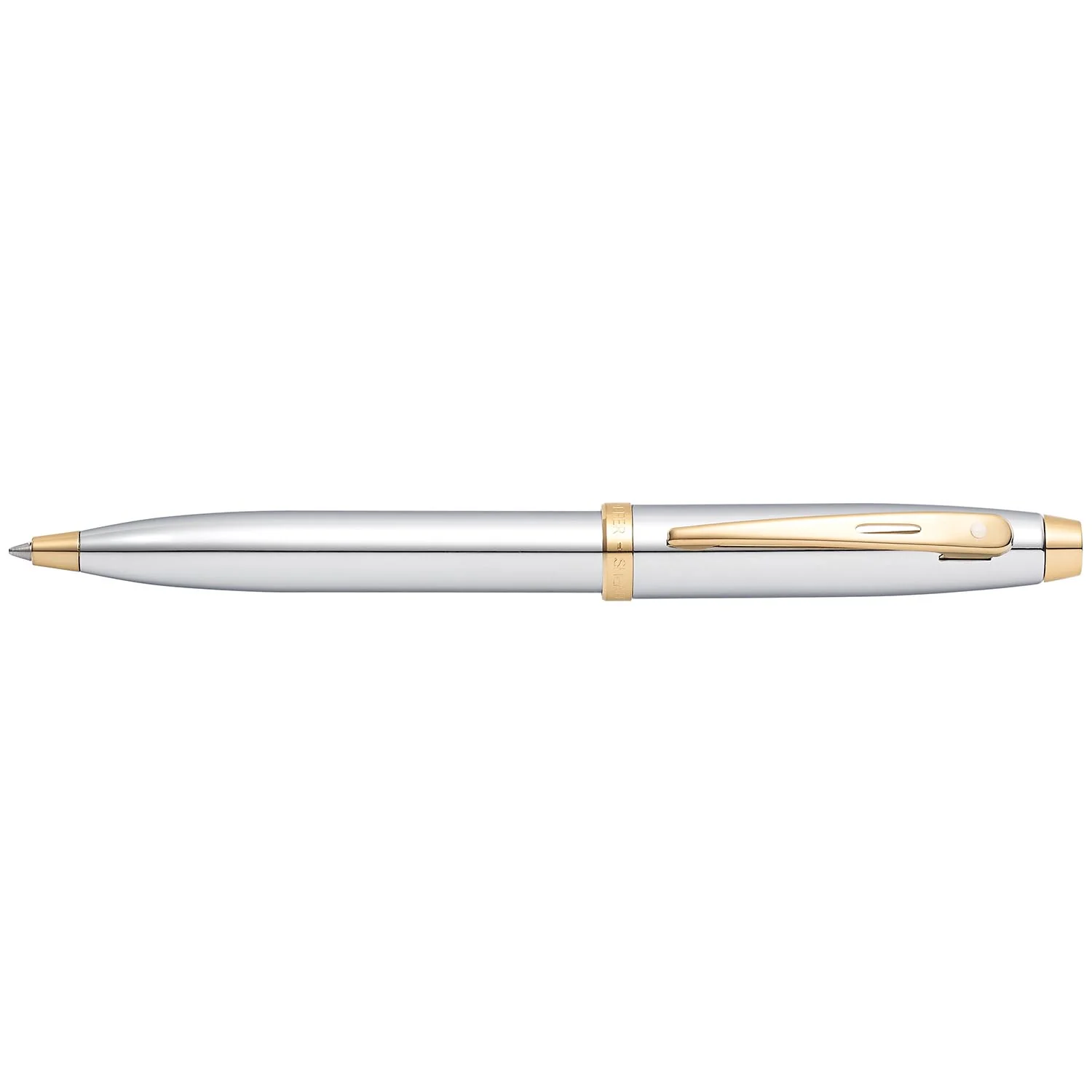 Sheaffer® 100 Chrome with Gold Trims Ballpoint Pen - Image 4