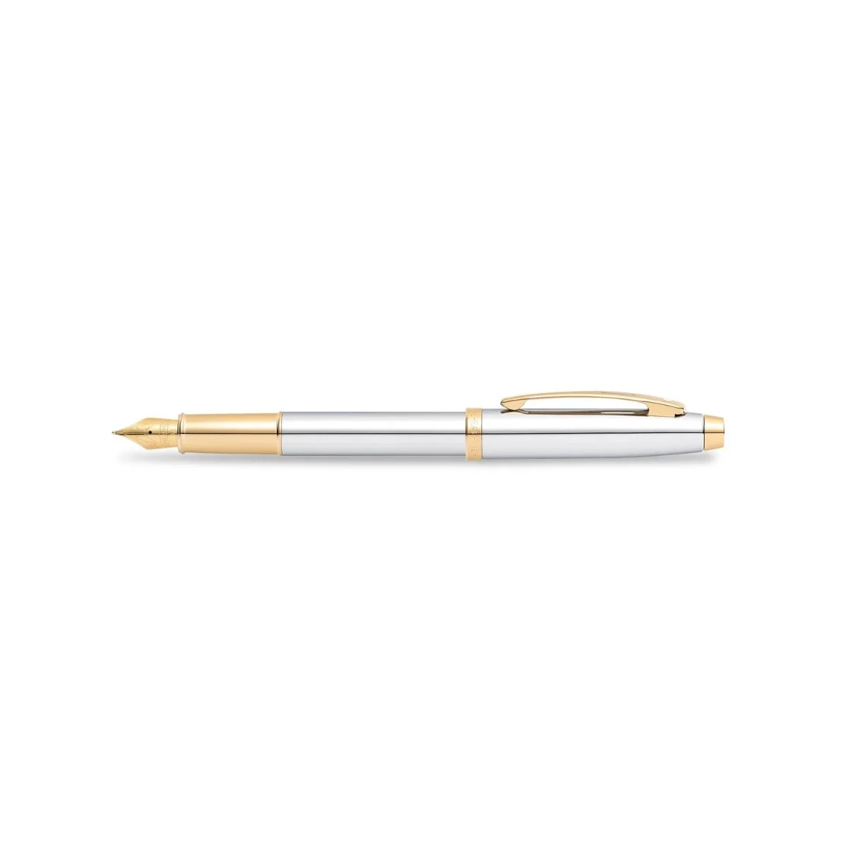Sheaffer® 100 Chrome with Gold Trims Fountain Pen - Image 3