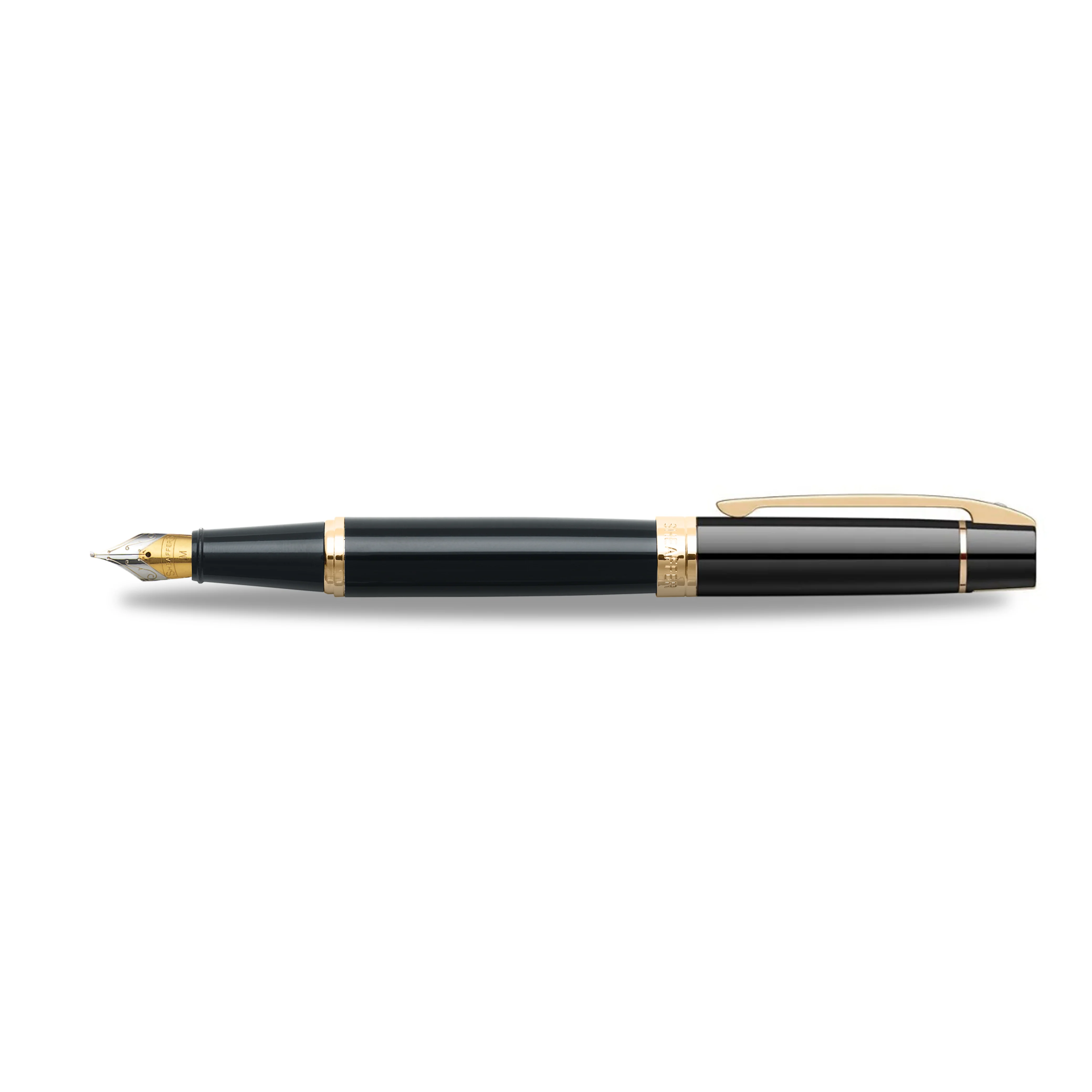 Sheaffer® 300 Glossy Black Fountain Pen With Gold Trims - Image 3