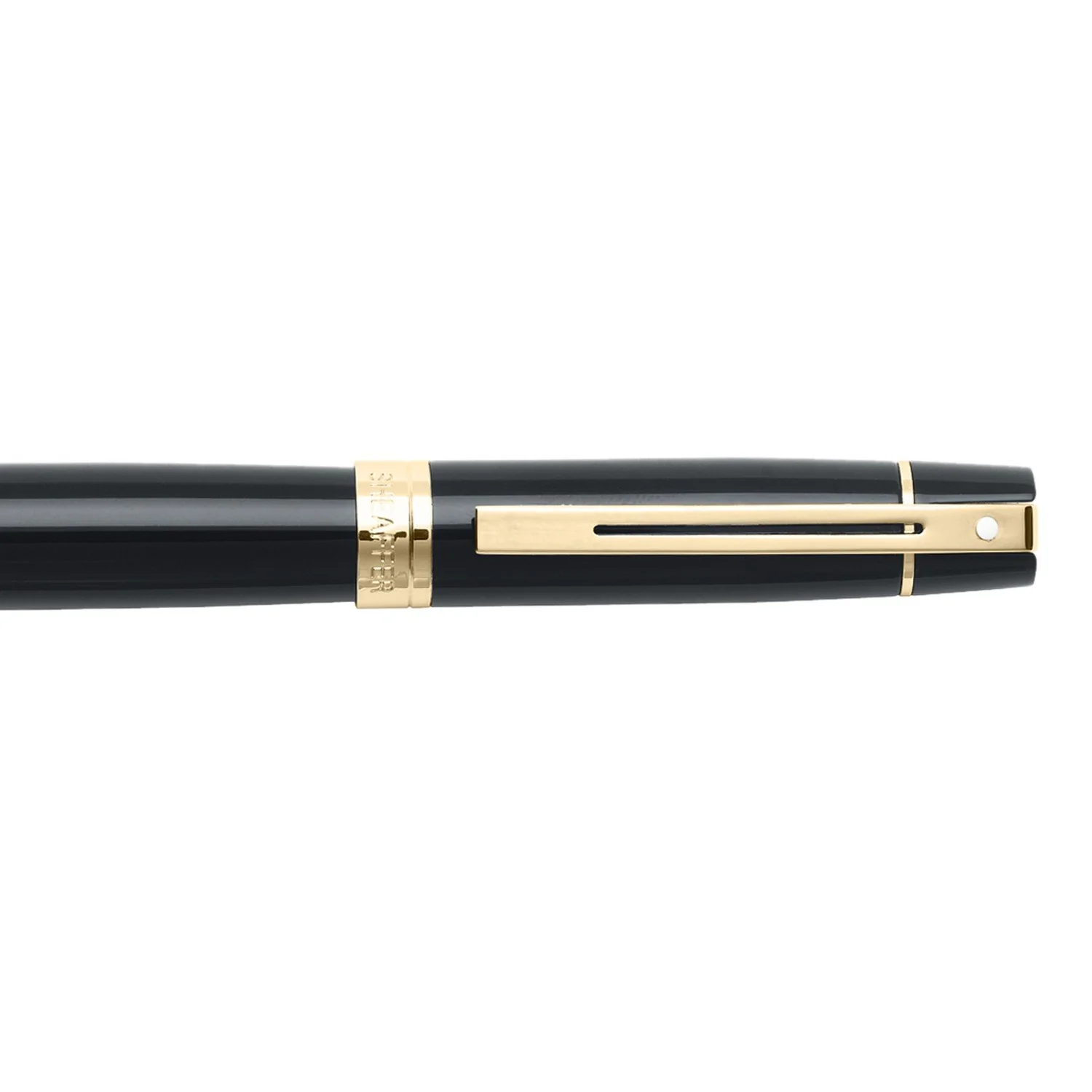 Sheaffer® 300 Glossy Black with Gold Trims Rollerball Pen - Image 4