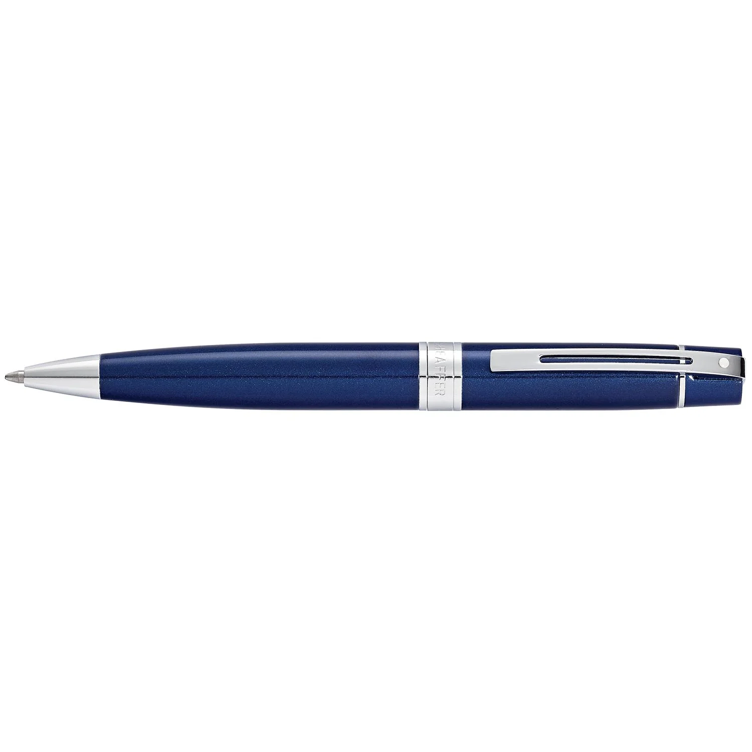 Sheaffer® 300 Glossy Blue with Chrome Trims Ballpoint Pen - Image 4