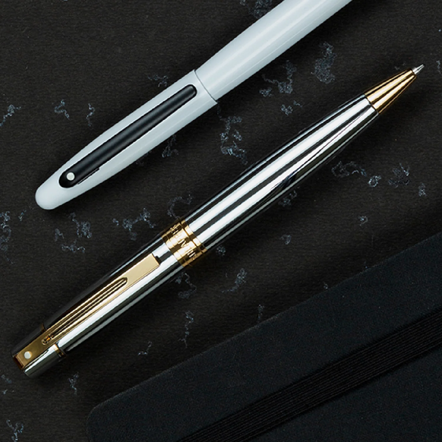 Sheaffer® 300 Chrome with Gold Trims Ballpoint Pen - Image 4