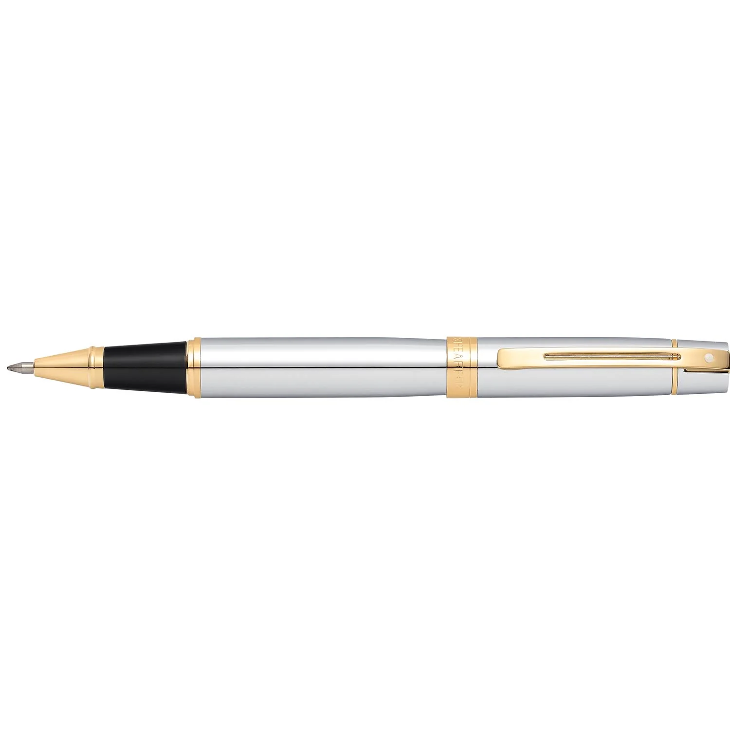 Sheaffer® 300 Chrome with Gold Trims Rollerball Pen - Image 5
