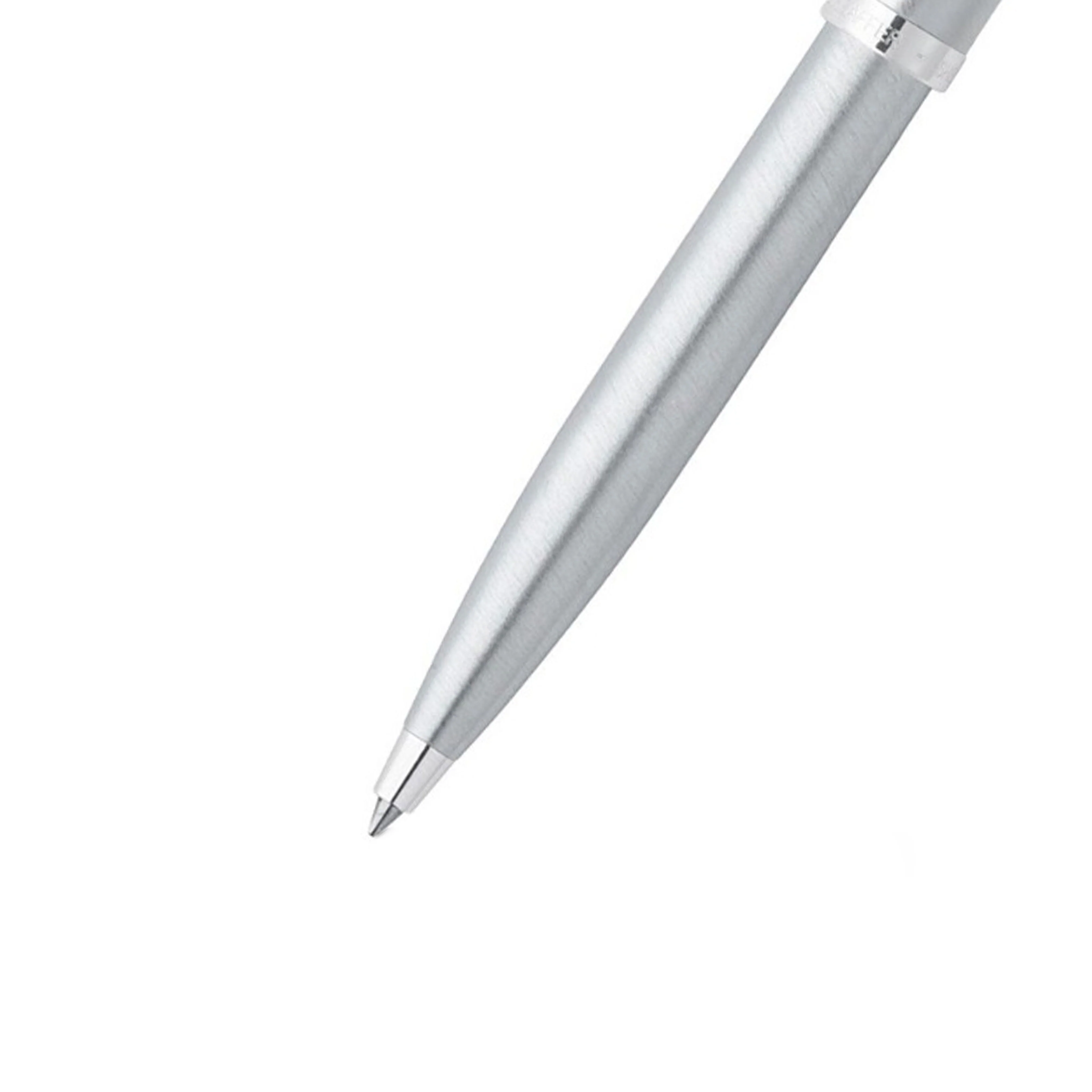 Sheaffer Gift Set ft. Brushed Chrome 100 Ballpoint Pen with Chrome Trims and Business Card Holder - Image 4