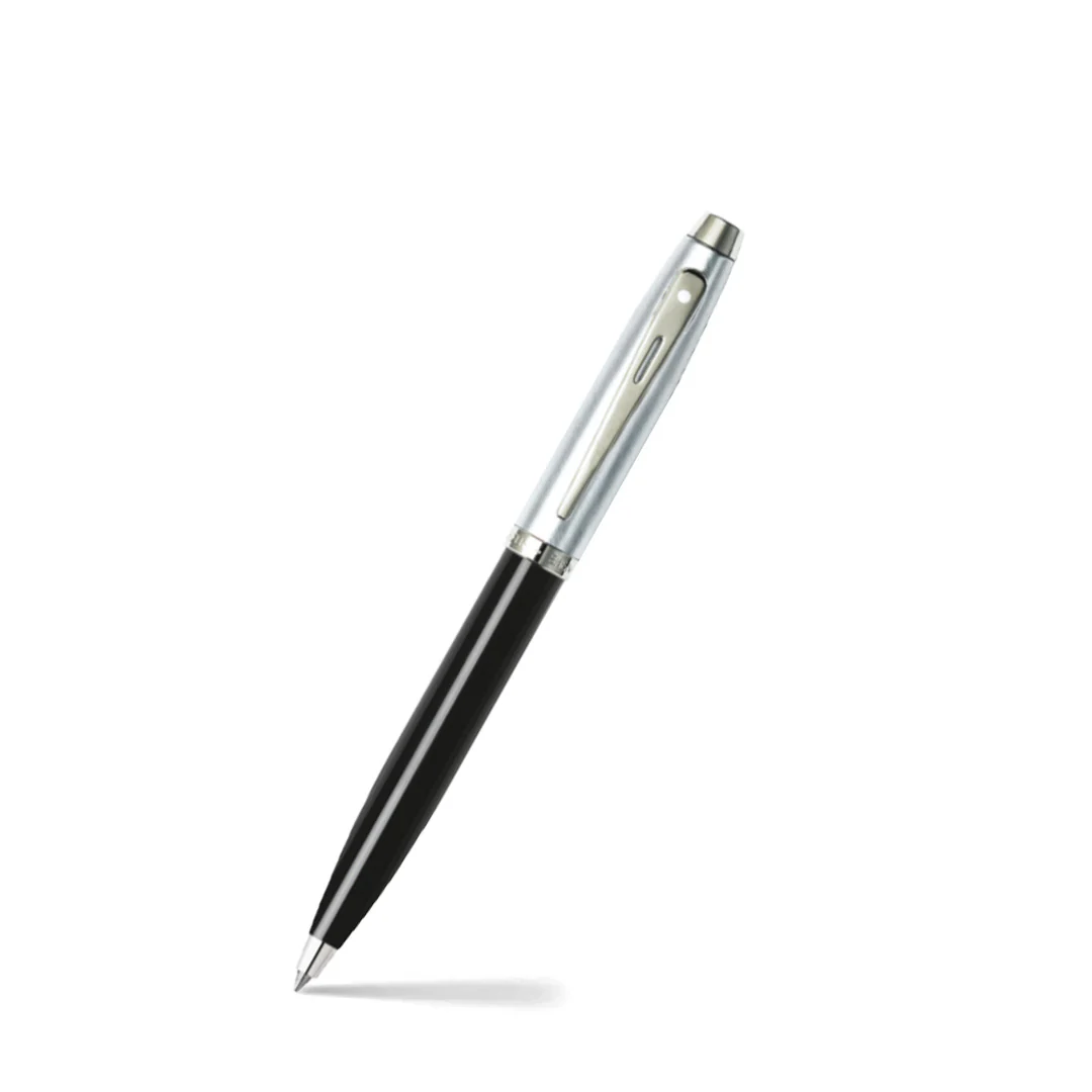 Sheaffer Gift Set ft. Glossy Black 100 Ballpoint Pen with Chrome Trims and Business Card Holder - Image 3