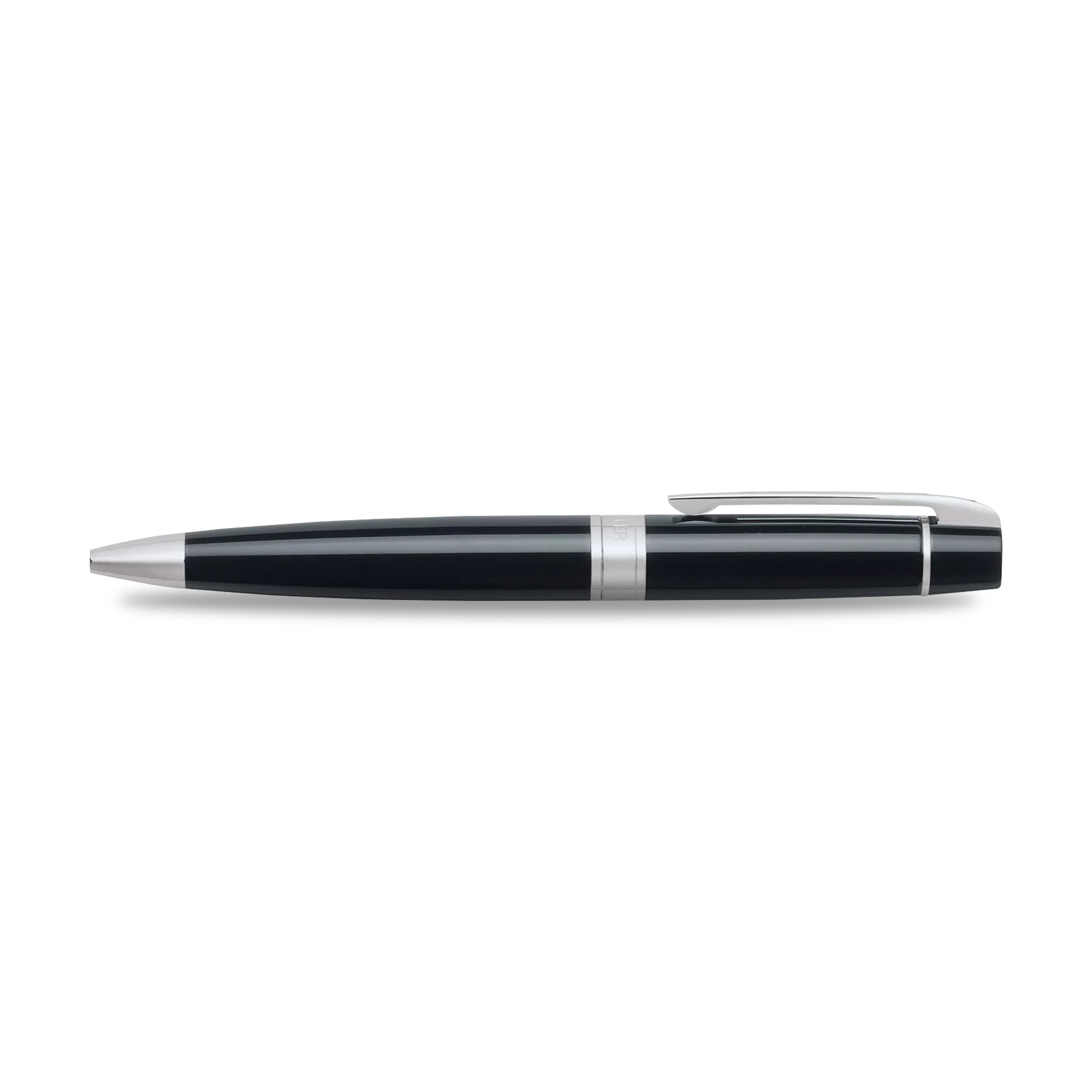 Sheaffer Gift Set ft. Glossy Black 300 Ballpoint Pen with Chrome Trims and Business Card Holder - Image 3