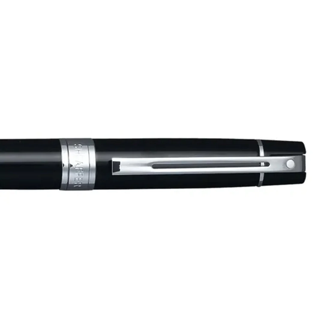 Sheaffer Gift Set Glossy Black 300 9312 Ballpoint Pen With Chrome Trim And Pen Pouch - Image 5