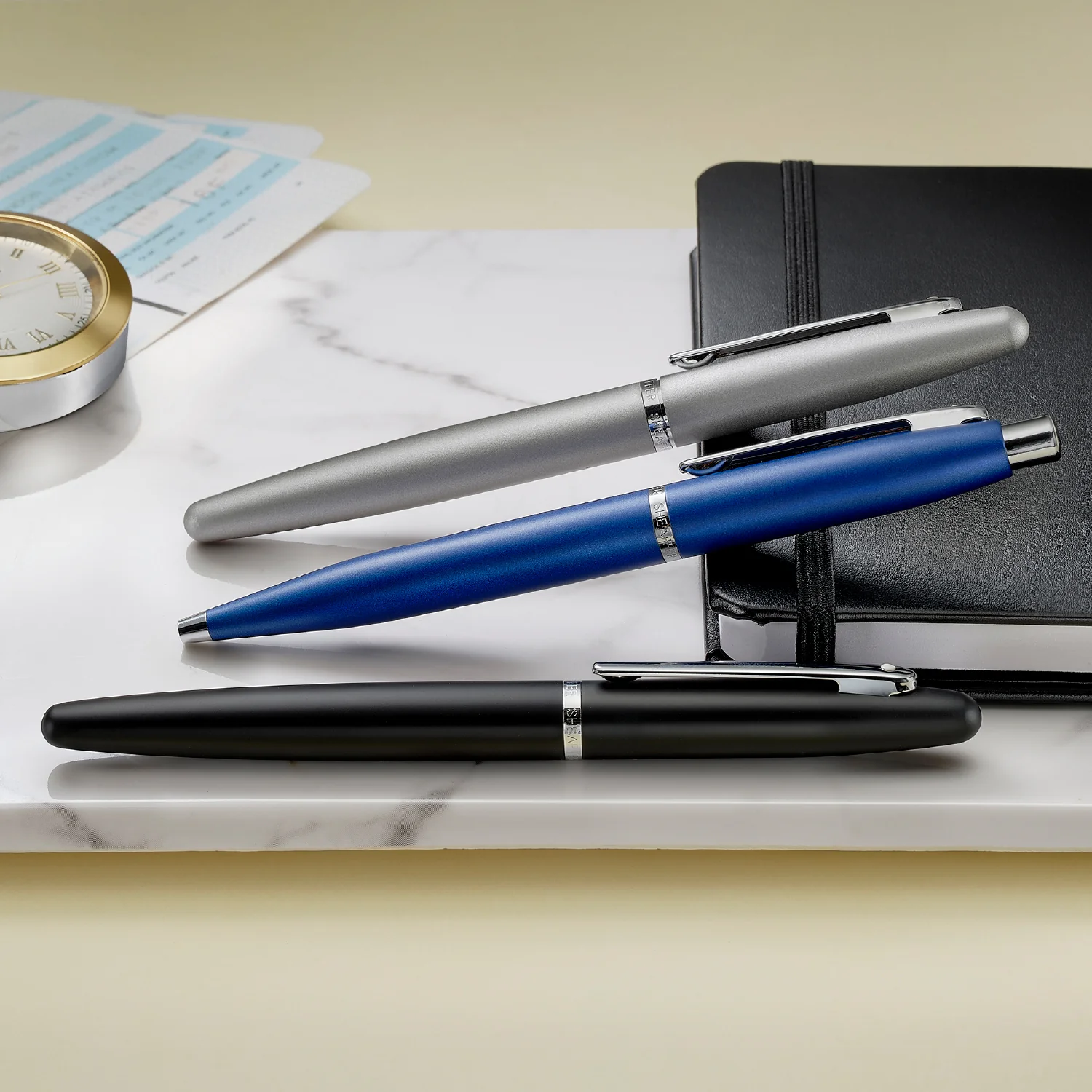 Sheaffer® VFM Neon Blue with Chrome trims Ballpoint Pen - Image 4